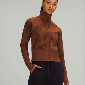 Lululemon End State Full Zip Jacket Dark Terracotta Size 8 Excellent Condition